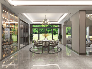 现代简约高级感新中式复古风客厅