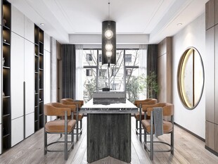 现代简约高级感新中式复古风客厅