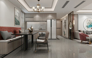 现代简约高级感新中式复古风客厅