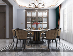 现代简约高级感新中式复古风客厅