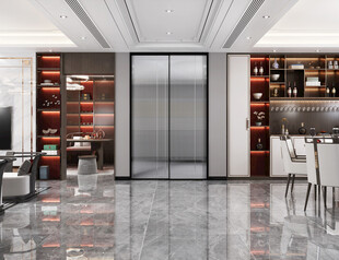 现代简约高级感新中式复古风客厅