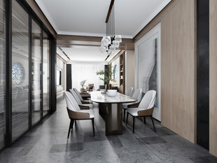 现代简约高级感新中式复古风客厅