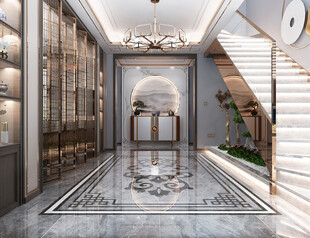 现代简约高级感新中式复古风客厅