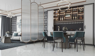 现代简约高级感新中式复古风客厅