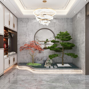 现代简约高级感新中式复古风客厅