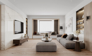 现代简约高级感新中式复古风客厅