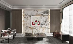 现代简约高级感新中式复古风客厅