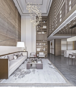 现代简约高级感新中式复古风客厅