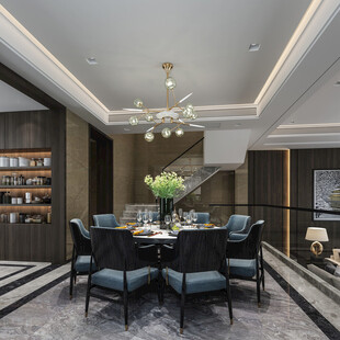 现代简约高级感新中式复古风客厅