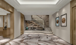 现代简约高级感新中式复古风客厅