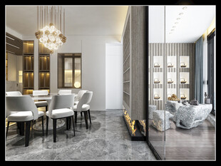 现代简约高级感新中式复古风客厅