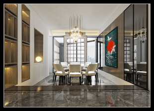 现代简约高级感新中式复古风客厅