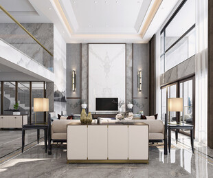 现代简约高级感新中式复古风客厅