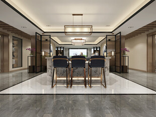 现代简约高级感新中式复古风客厅