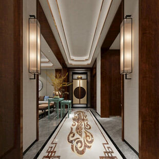 现代简约高级感新中式复古风客厅