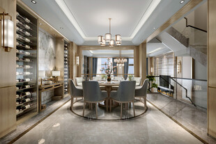 现代简约高级感新中式复古风客厅