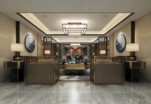 现代简约高级感新中式复古风客厅