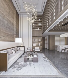 现代简约高级感新中式复古风客厅