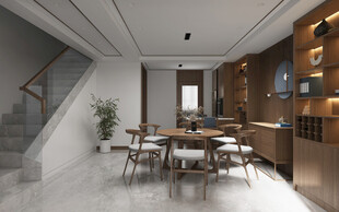 现代简约高级感新中式复古风客厅