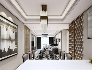 现代简约高级感新中式复古风客厅