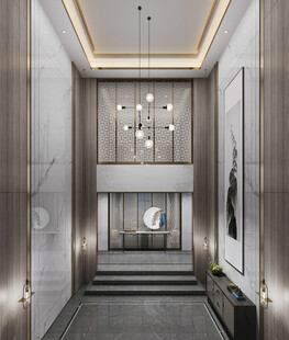 现代简约高级感新中式复古风客厅