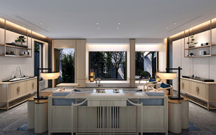 现代简约高级感新中式复古风客厅