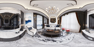 现代简约高级感新中式复古风客厅