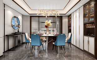 现代简约高级感新中式复古风客厅