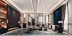 现代简约高级感新中式复古风客厅