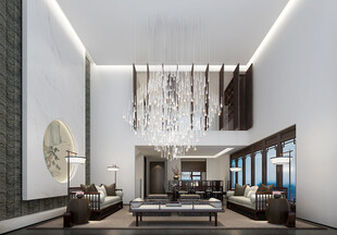 现代简约高级感新中式复古风客厅