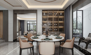 现代简约高级感新中式复古风客厅