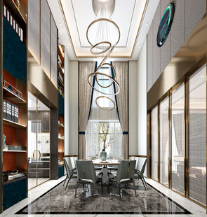 现代简约高级感新中式复古风客厅