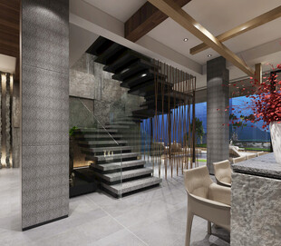 现代简约高级感新中式复古风客厅