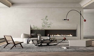 现代简约侘寂宅新中式复古风客厅