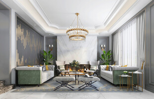 欧美式现代家居设计豪华风格客厅