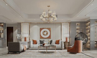 欧美式现代家居设计豪华风格客厅