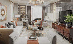欧美式现代家居设计豪华风格客厅