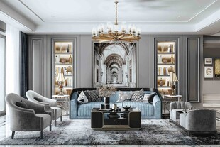 欧美式现代家居设计豪华风格客厅