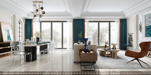 欧美式现代家居设计豪华风格客厅