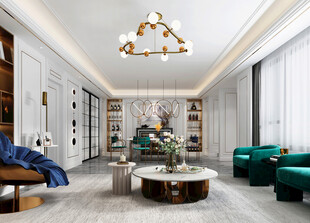 欧美式现代家居设计豪华风格客厅