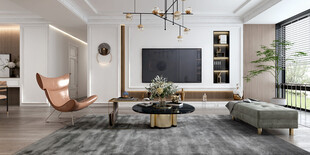 欧美式现代家居设计豪华风格客厅