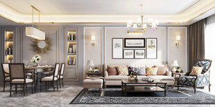 欧美式现代家居设计豪华风格客厅