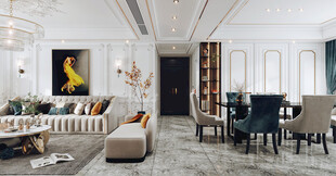 欧美式现代家居设计豪华风格客厅