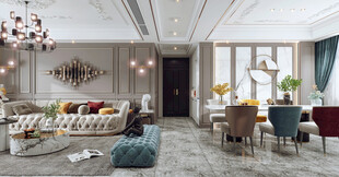 欧美式现代家居设计豪华风格客厅