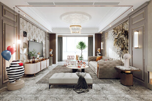 欧美式现代家居设计豪华风格客厅
