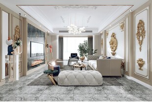 欧美式现代家居设计豪华风格客厅