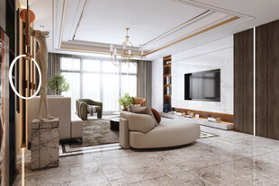 欧美式现代家居设计豪华风格客厅