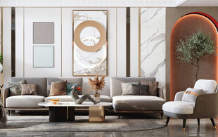 欧美式现代家居设计典雅风格客厅