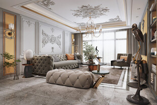 欧美式现代家居设计典雅风格客厅