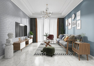 北欧式现代家居设计典雅风格客厅